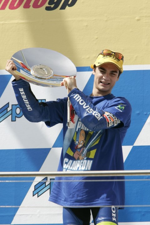 Dani Pedrosa campeón del mundo de 250cc motogp gp año 2005