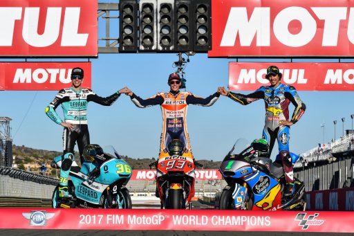 mir marquez morbidelli campeones motogp gp 2017