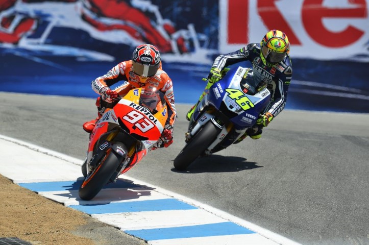 Marc Marquez Valentino Rossi Laguna Seca