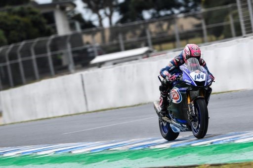 Lucas Mahias, durante la jornada del viernes en Australia