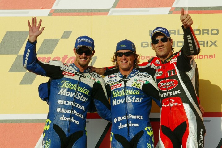 Gibernau Xaus Edwards QatarGP 2004 Rossi cae