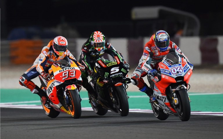 Andrea DOVIZIOSO ITA<br /> Ducati Team<br /> DUCATI<br /> MotoGP<br /> GP Qatar 2018 (Circuit Losail)<br /> 16-18.3.2018<br /> photo: MICHELIN