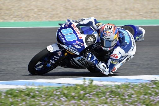 Jorge Martín, durante los test de Jerez