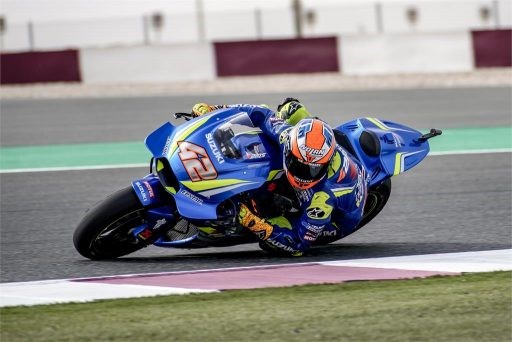 Álex Rins, durante la jornada de hoy