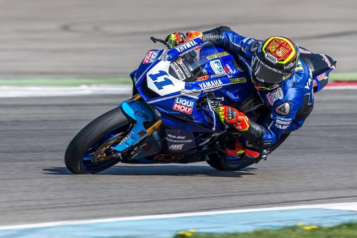 Cortese, durante la jornada del viernes en Assen