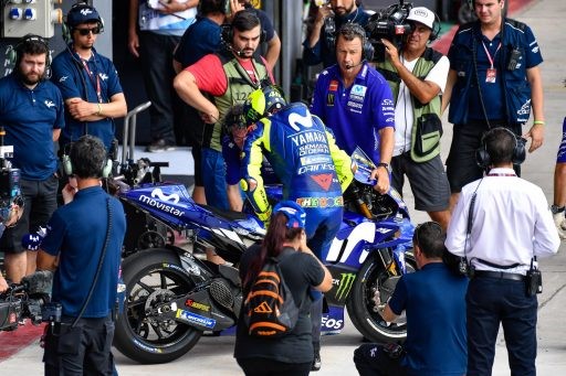 Valentino Rossi, durante la jornada del viernes en Termas