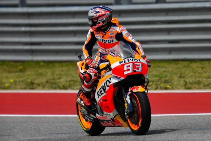 Marc Márquez, durante la jornada del viernes en Austin
