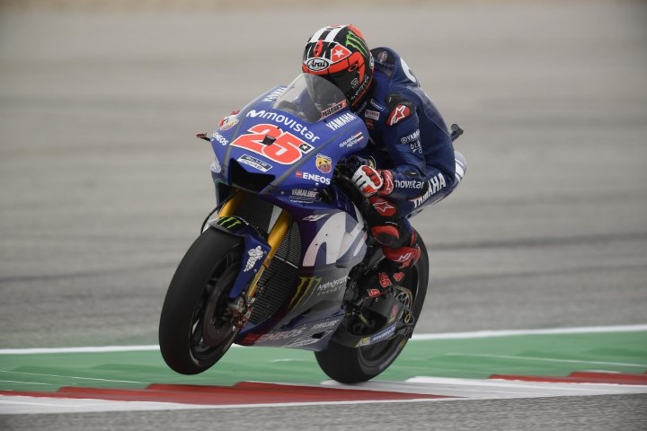 Maverick Viñales, durante la jornada del viernes en Austin