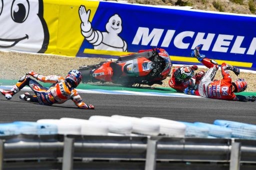 El incidente entre Lorenzo, Pedrosa y Dovizioso en Jerez