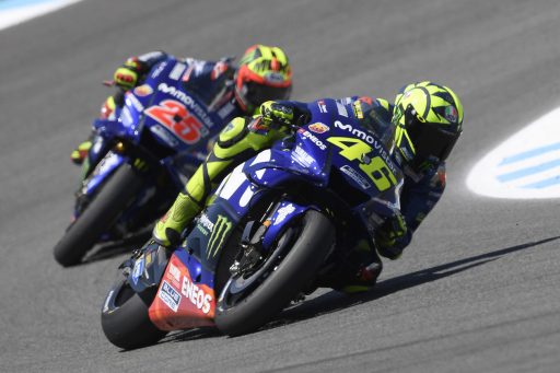 Rossi y Viñales, en Jerez