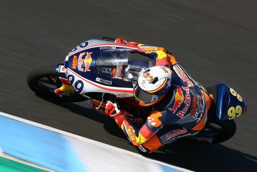 Carlos Tatay, durante los test de Jerez