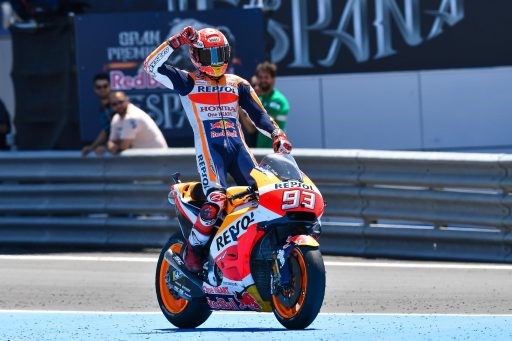 Marc Márquez, durante la carrera disputada en Jerez