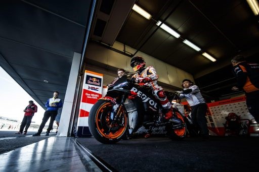 marc marquez repsol honda box test jerez motogp