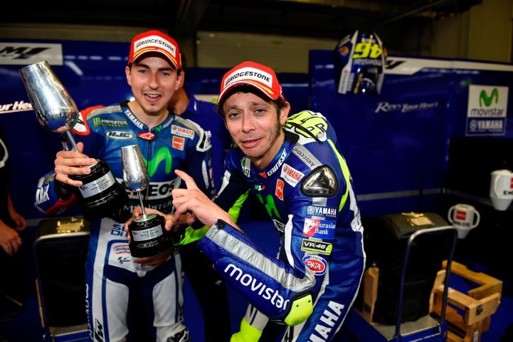 rossi lorenzo jerez 2015 trofeo motogp