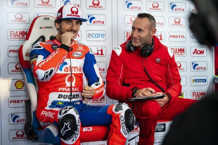 pecco bagnaia christian gabarrini motogp pramac racing ducati test sepang