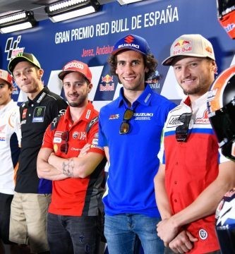 marc marquez, alex rins, valentino rossi, jack miller, andrea dovizioso, jaume masia, gp españa
