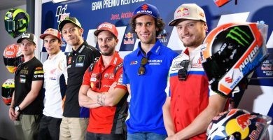 marc marquez, alex rins, valentino rossi, jack miller, andrea dovizioso, jaume masia, gp españa