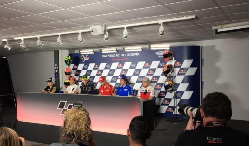 marc marquez, valentino rossi, andrea dovizioso, jack miller, alex rins, jaume masia, gp españa