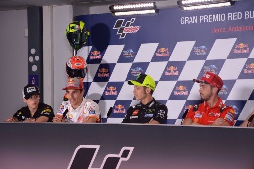 marc marquez, valentino rossi, andrea dovizioso, jaume masia, gp españa