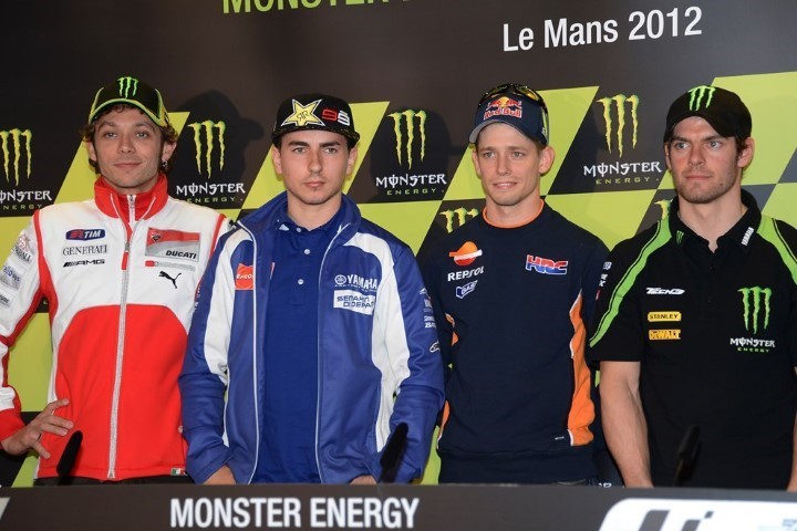 Stoner Lorenzo Rossi Crutchlow retirada le mans 2012