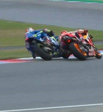 Álex Rins Marc Márquez Brno choque
