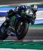 Maverick Viñales con la Yamaha durante los test de Misano