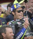 Valentino Rossi tras conseguir la segunda posición en la parrilla de salida en el Gran Premio del Reino Unido