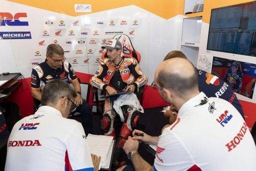 Jorge Lorenzo en su box durante el Gran Premio de San Marino