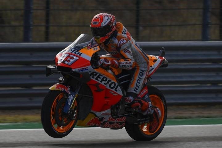Marc Márquez durante el Gran Premio de Aragón de MotoGP