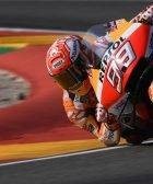 Marc Márquez durante los entrenamientos de MotoGP en el Gran Premio de Aragón