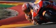 Marc Márquez durante los entrenamientos de MotoGP en el Gran Premio de Aragón