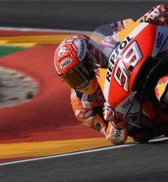 Marc Márquez durante los entrenamientos de MotoGP en el Gran Premio de Aragón