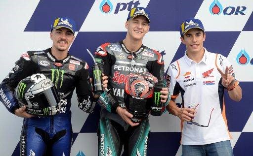 Maverick Vinales (SPA) Fabio Quartararo (FRA) Marc Marquez (SPA) MotoGP