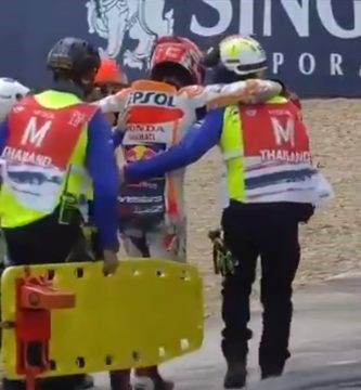 marc márquez, motogp, gp tailandia, buriram, honda, caida