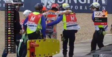 marc márquez, motogp, gp tailandia, buriram, honda, caida