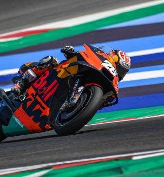 Dani Pedrosa durante los test de Misano