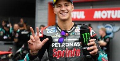 Fabio Quartararo rodando con la Yamaha durante los entrenamientos libres del Gran Premio de Australia