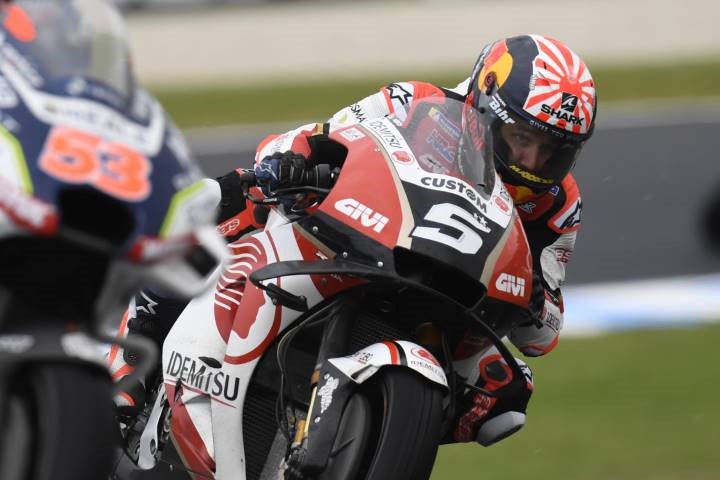 Johann Zarco rodando con la Honda del LCR en Phillip Island