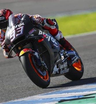 Marc Márquez durante los test de pretemporada en Jerez