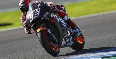 Marc Márquez durante los test de pretemporada en Jerez