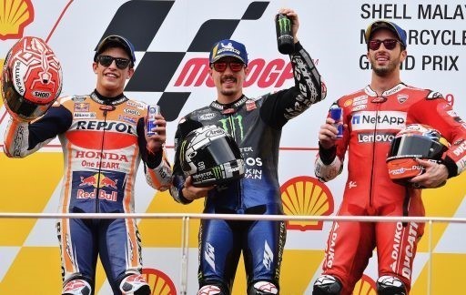 Dovizioso, Márquez, Viñales