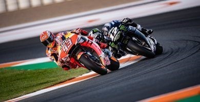 Marc Márquez y Maverick Viñales durante los entrenamientos libres del Gran Premio de la Comunitat Valenciana