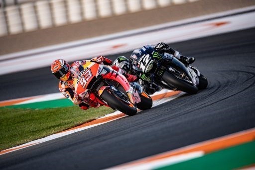 Marc Márquez y Maverick Viñales durante los entrenamientos libres del Gran Premio de la Comunitat Valenciana