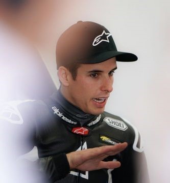 Álex Márquez en su box durante los test de Jerez de MotoGP