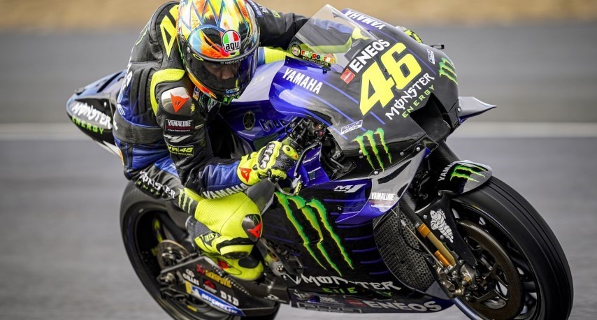 Valentino Rossi durante los últimos test en Jerez pilotando la Yamaha de MotoGP