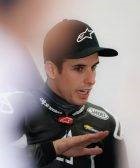 Álex Márquez en su box durante los test de Valencia de MotoGP