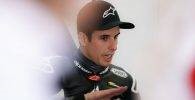 Álex Márquez en su box durante los test de Valencia de MotoGP