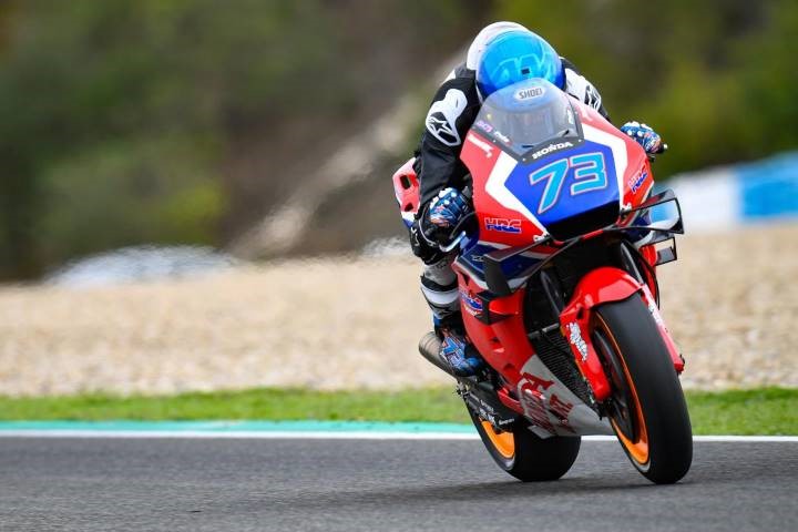 Álex Márquez con la Honda en los test de Jerez de MotoGP