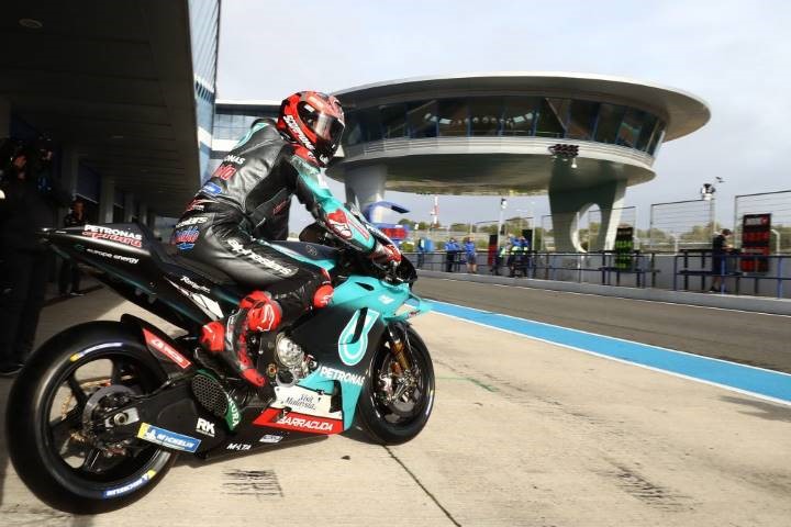 Fabio Quartararo durante los test de pretemporada de MotoGP en Jerez