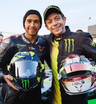 Valentino Rossi Lewis Hamilton Fórmula 1 F1 MotoGP Circuit Ricardo Tormo Cheste Valencia